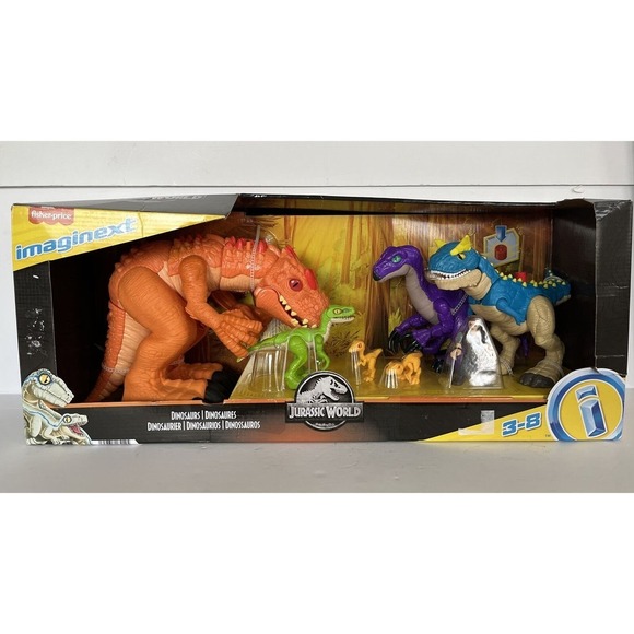 Imaginext Other - Fisher-Price Imaginext Jurassic World Indominus Dinosaur Figure 7-Piece Set NEW